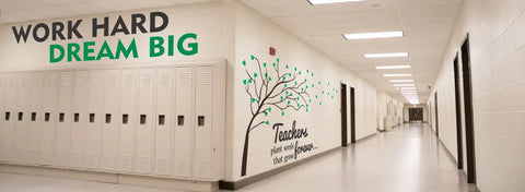 Huge collection of removable vinyl wall decals that are the perfect way to decorate every room of your school or educational facility. Browse by school room, educational subject, etc. Purchase orders accepted!