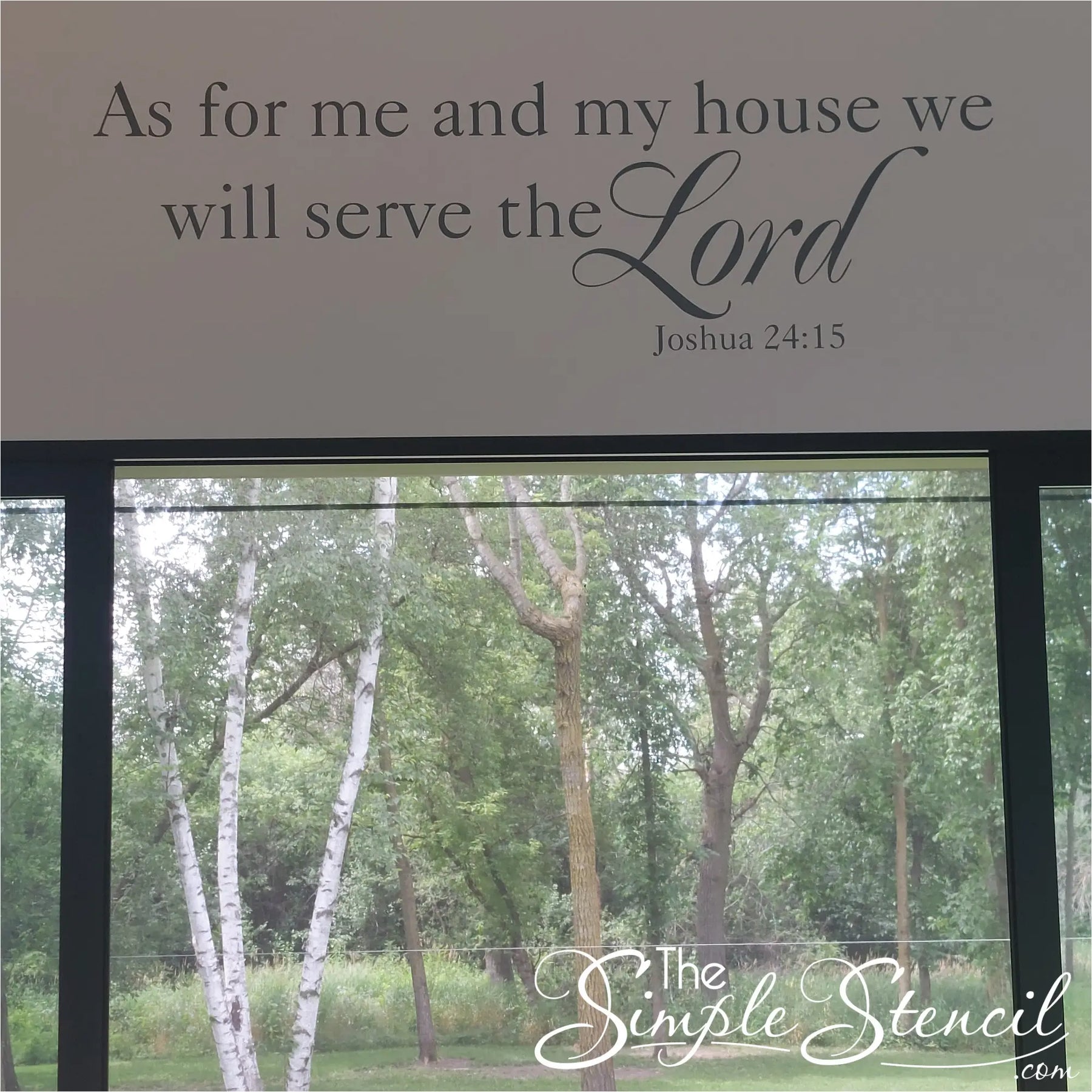 planted in the house of the lord bible verse As for Me and My House We Will Serve the Lord" Scripture Wall Decal – The Simple Stencil