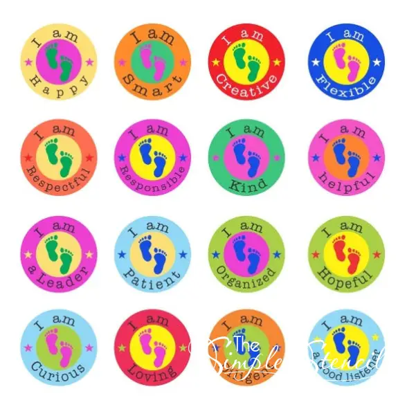 Set Of 15 Elementary School Social Distancing Floor Decals 11 - Bright Colors