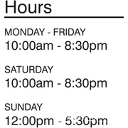 Simple Business Hours Vinyl Decal