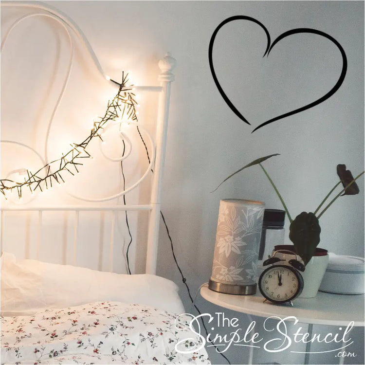 Vinyl heart wall decal for bedroom decor