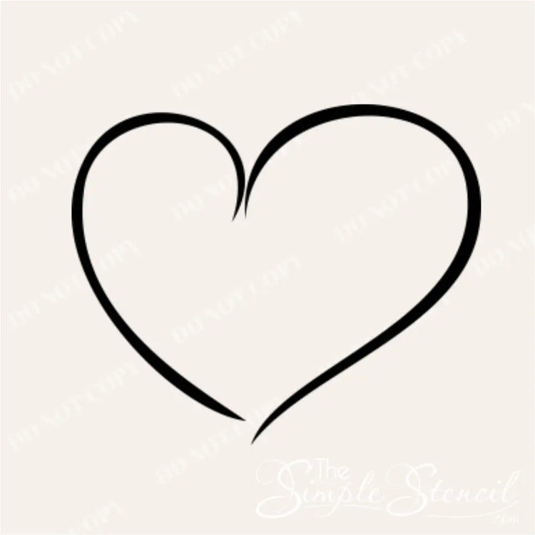 Close up of removable simple heart decal for apartment decor