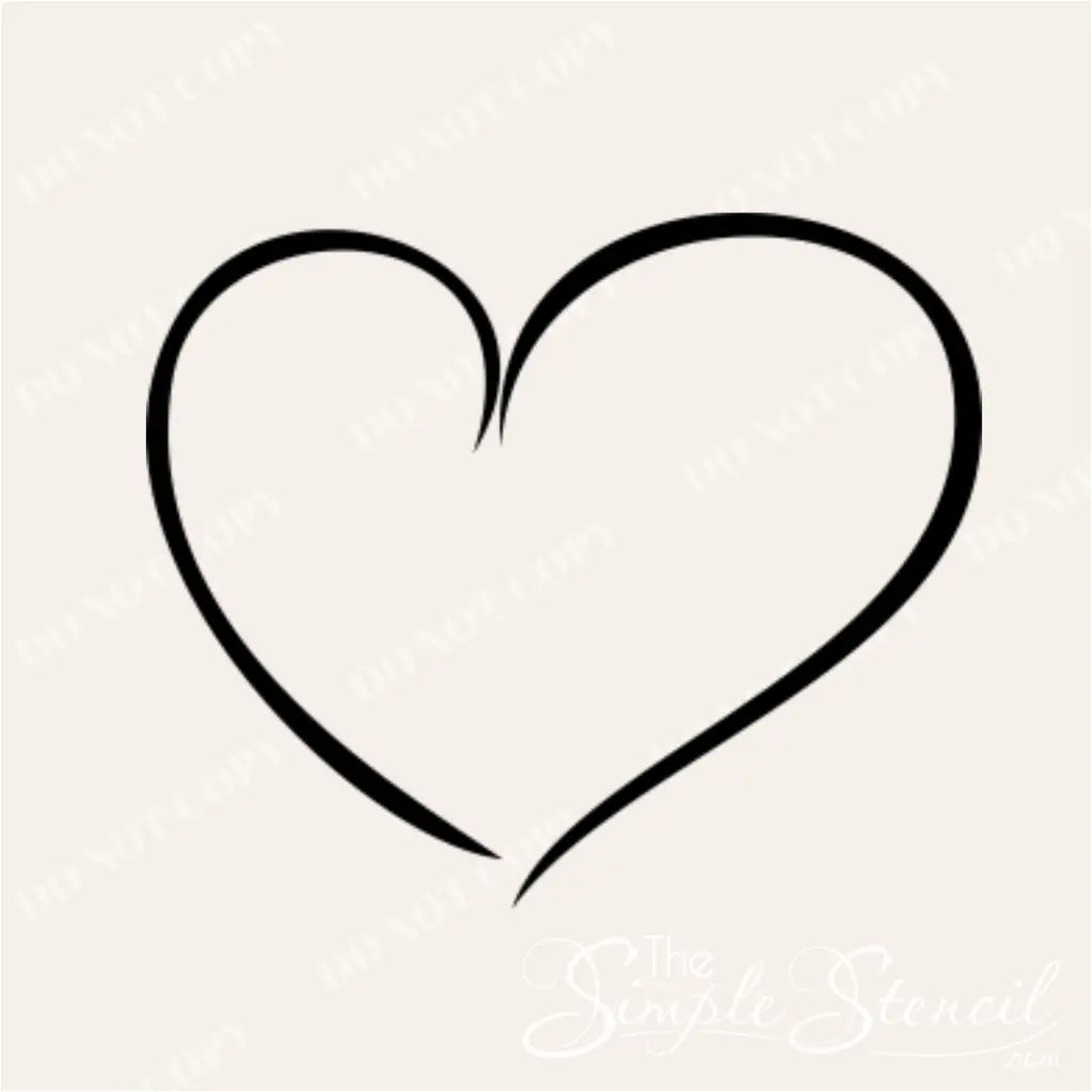 Close up of removable simple heart decal for apartment decor