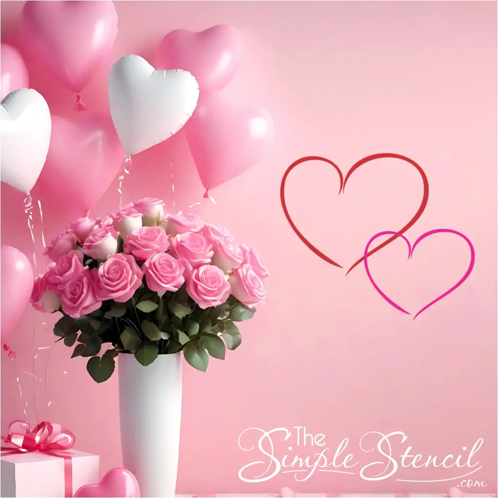 Romantic heart wall art for valentine's day decor
