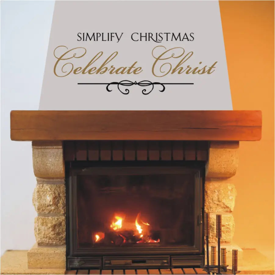 Simplify Christmas, Celebrate Christ | Beautiful Christmas Wall Decals ...