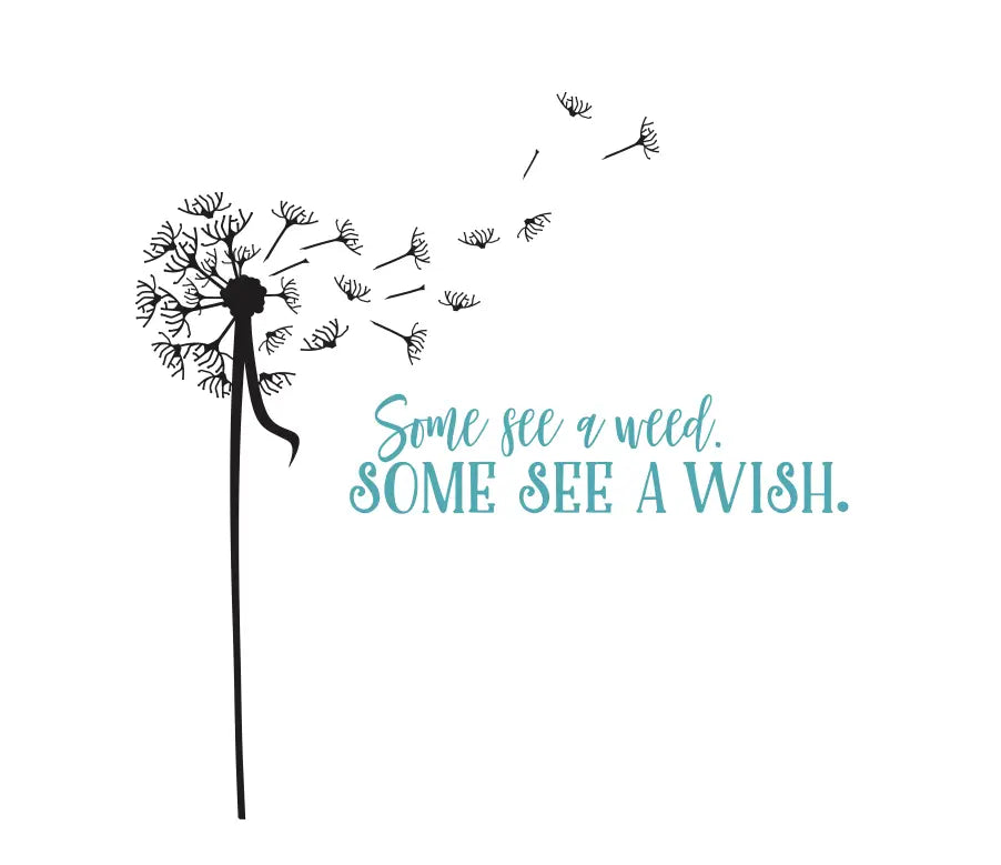 Some See A Weed Some See A Wish Dandelion Wall Decal Sticker - Thumbnail 2