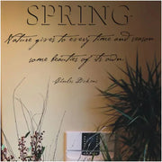 Spring - Nature gives way to every time and season some beauties of its own. Charles Dickens vinyl wall decals for springtime decorating.