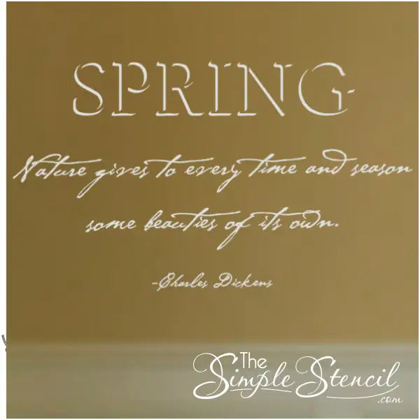 Spring - Natures Seasons Dickens Quote