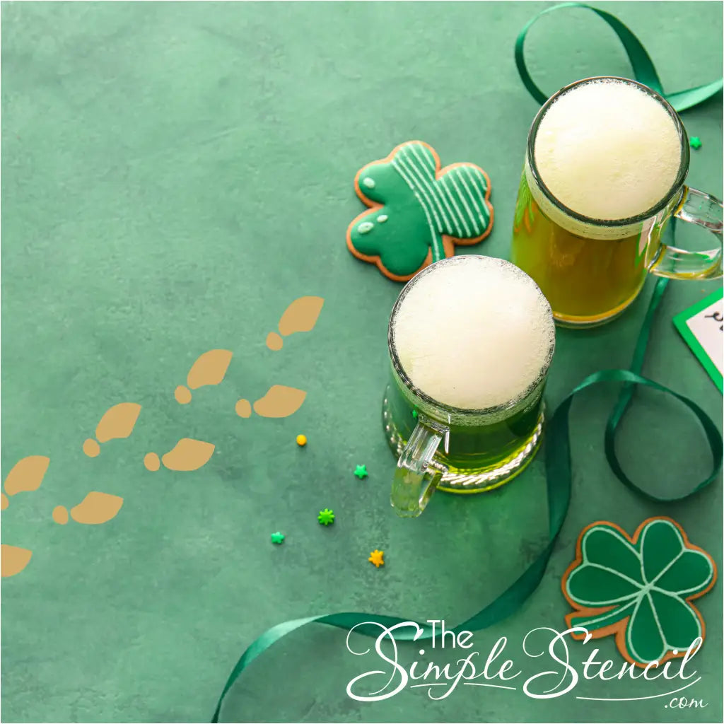St. Patrick's Day Leprechaun Footprint Decal Sets