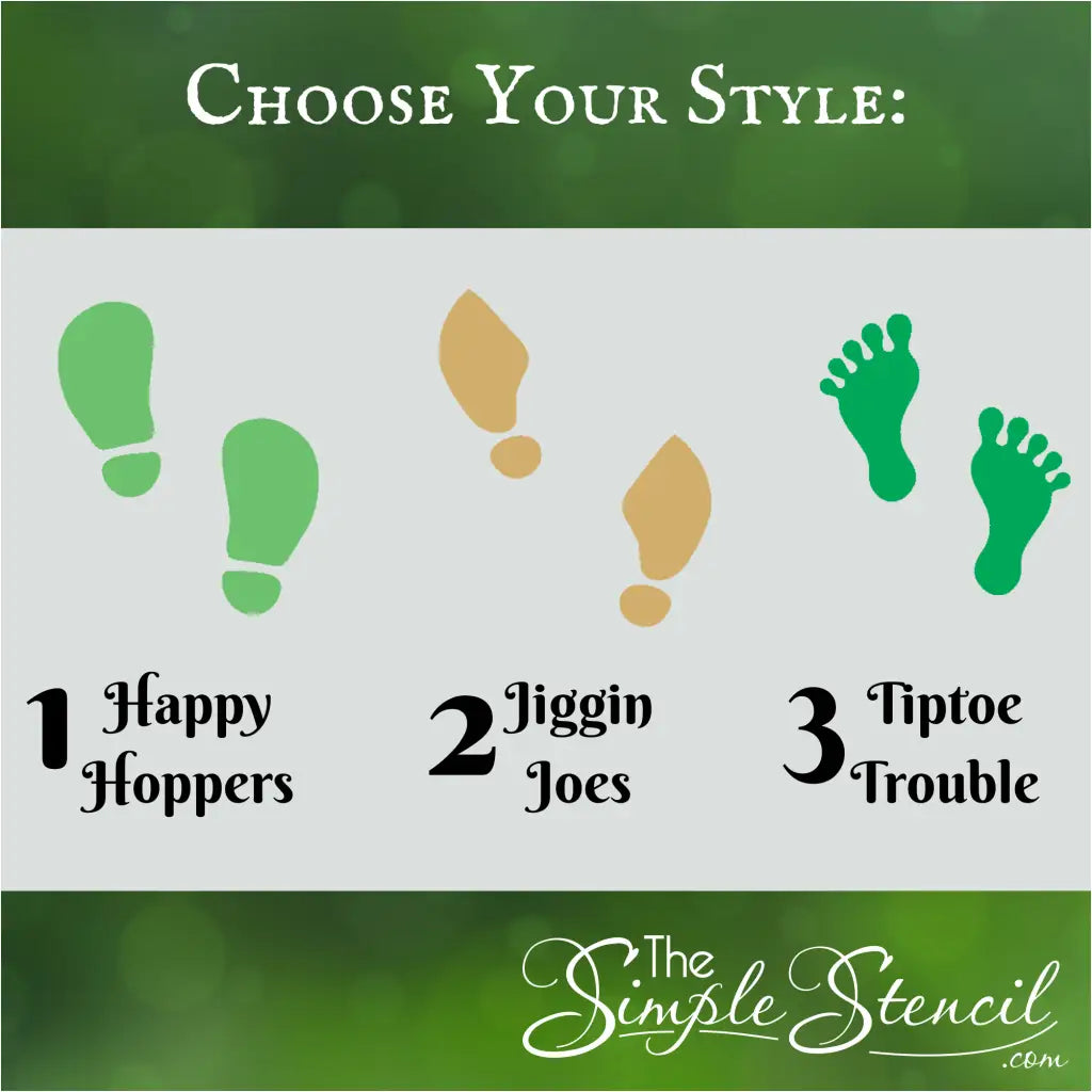 St. Patrick's Day Leprechaun Footprint Decal Sets