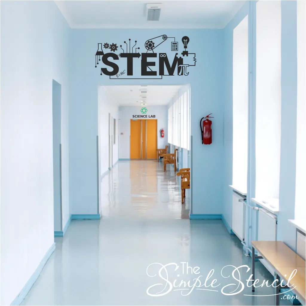 STEM Science Technology Engineering Math Wall Graphic Decal - Thumbnail 2