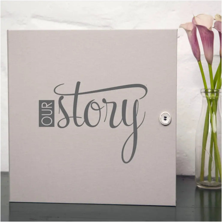 Our Story Vinyl Wall Decal | Romantic Design For Wedding Photo Walls Or Albums