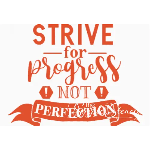 Strive For Progress Not Perfection | Goal Setting Wall Decal