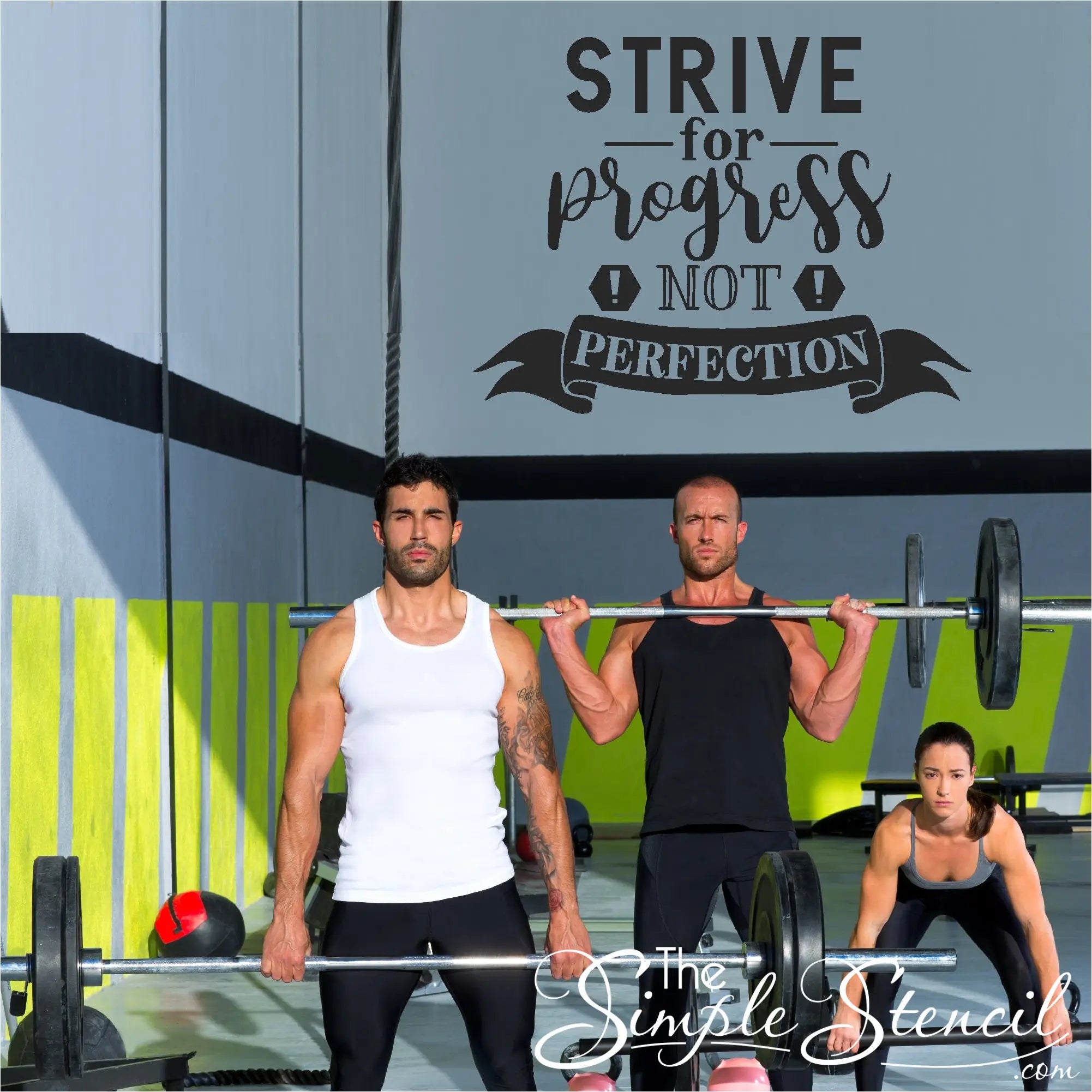 Strive For Progress Not Perfection Goal Setting Wall Decal