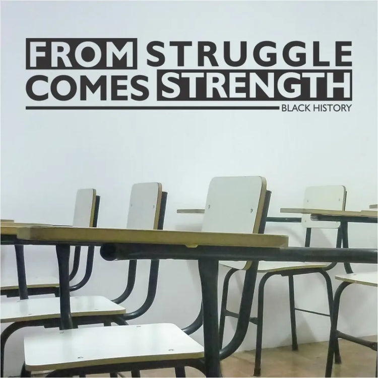 From Struggle Comes Strength Home Decor Decals