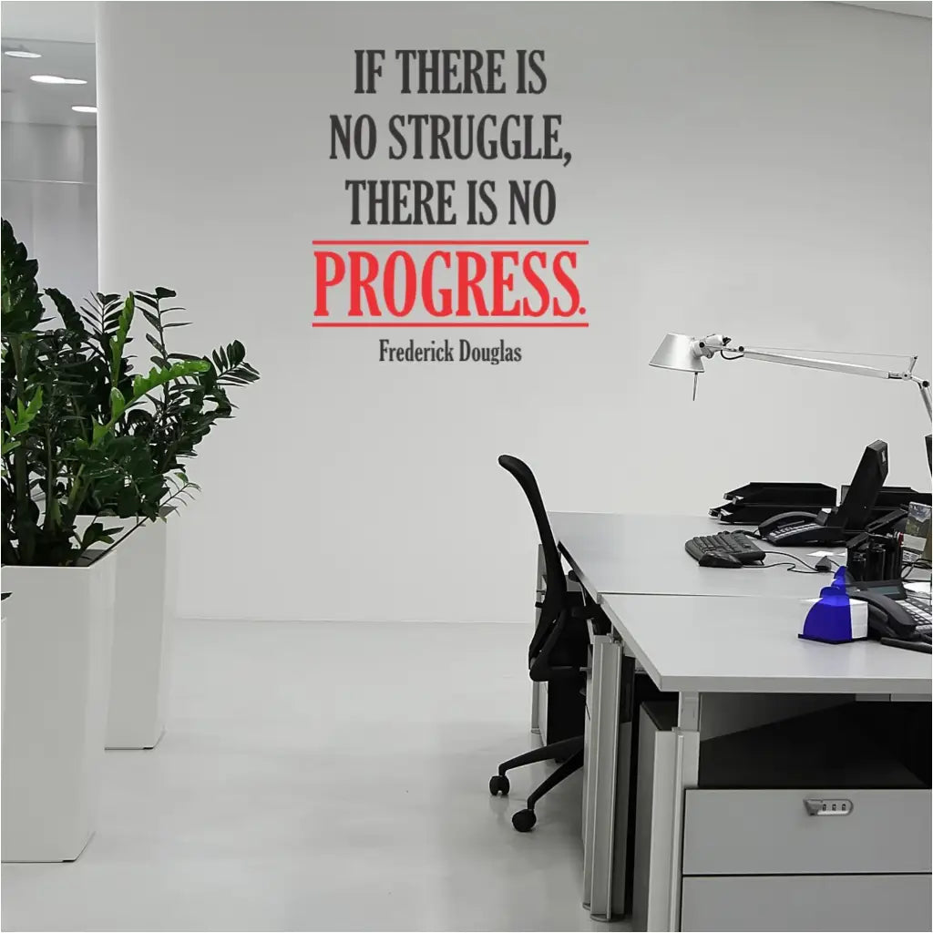 If There Is No Struggle There Is No Progress Wall Decal - Thumbnail 2