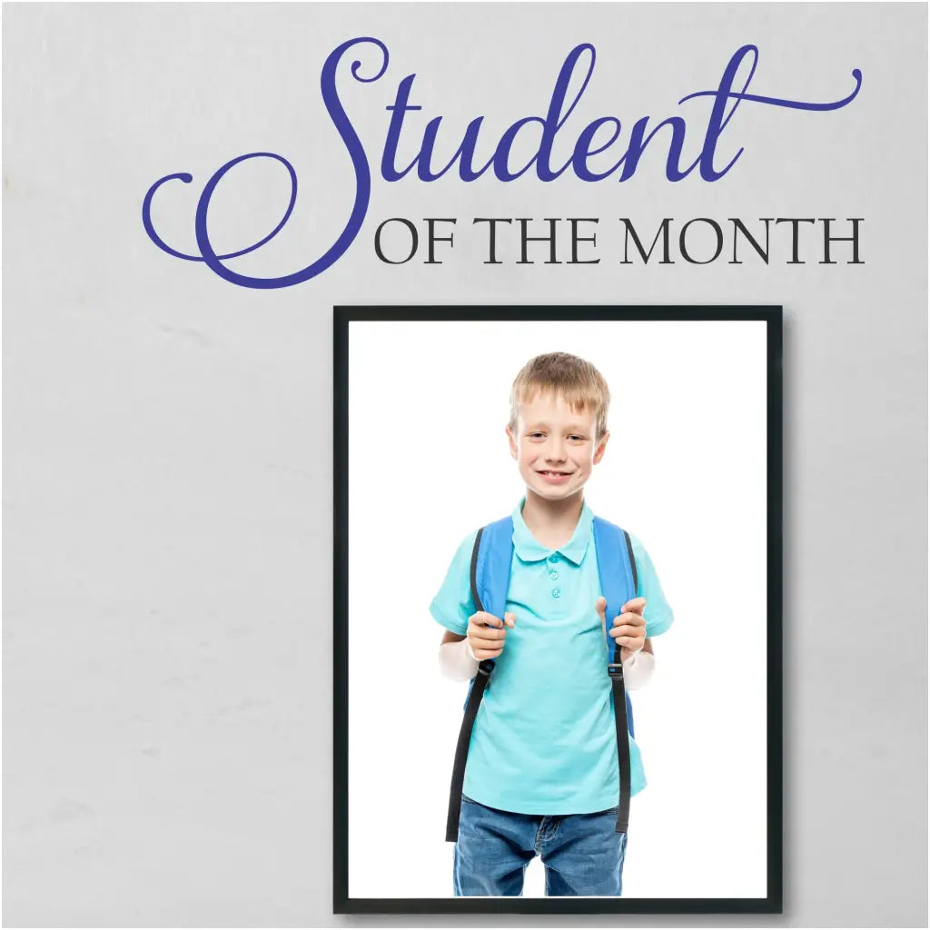 Student Of The Month Wall Display Decal | Simple Stencil