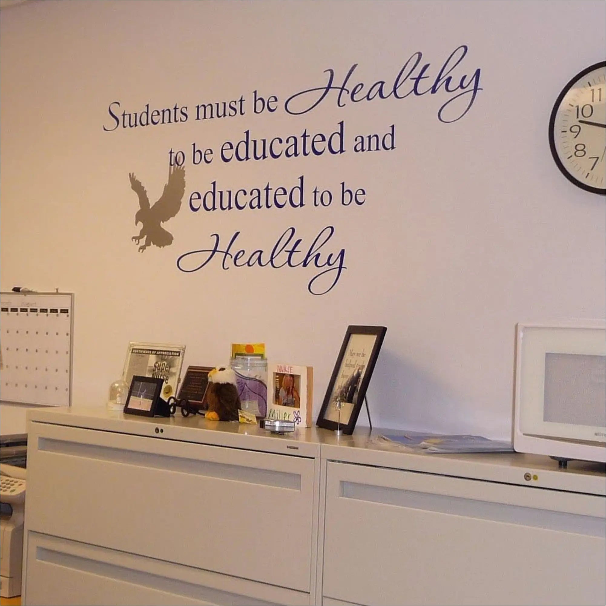 Students Must Be Healthy To Educated Wall Quote Decal