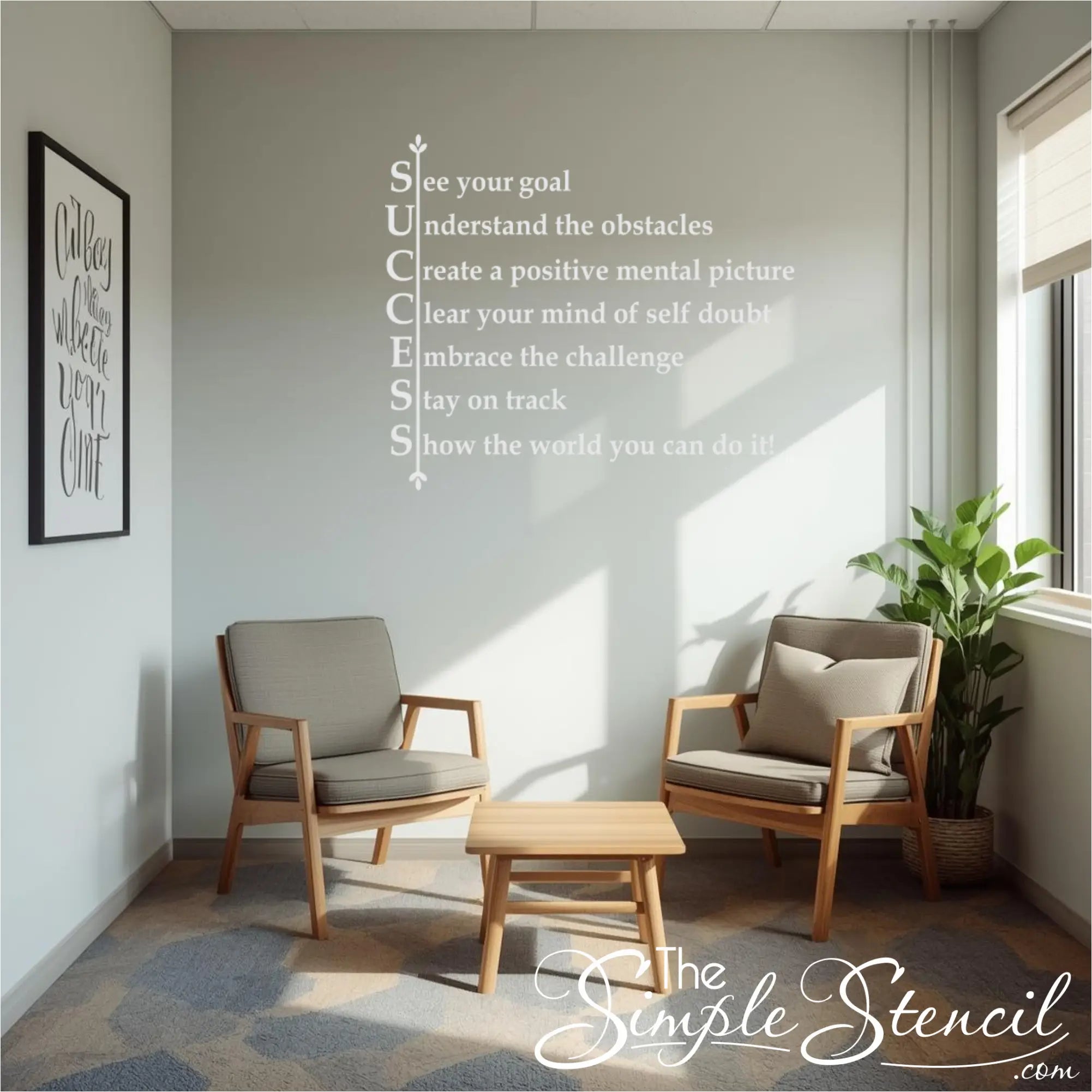 SUCCESS Encouraging Wall Art Decal - Thumbnail 3