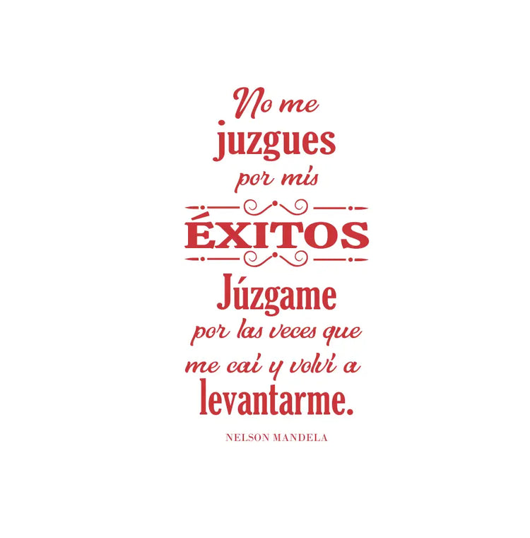 Red inspirational wall decal featuring nelson mandela wall quote in elegant cursive and serif typography with flourishes