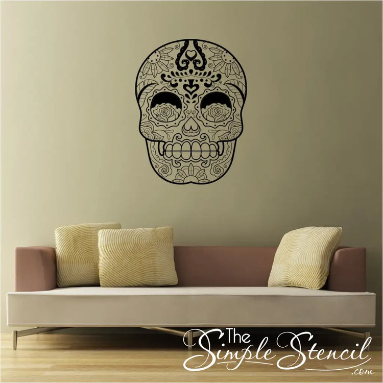 Sugar Skull Wall Art Removable Decal