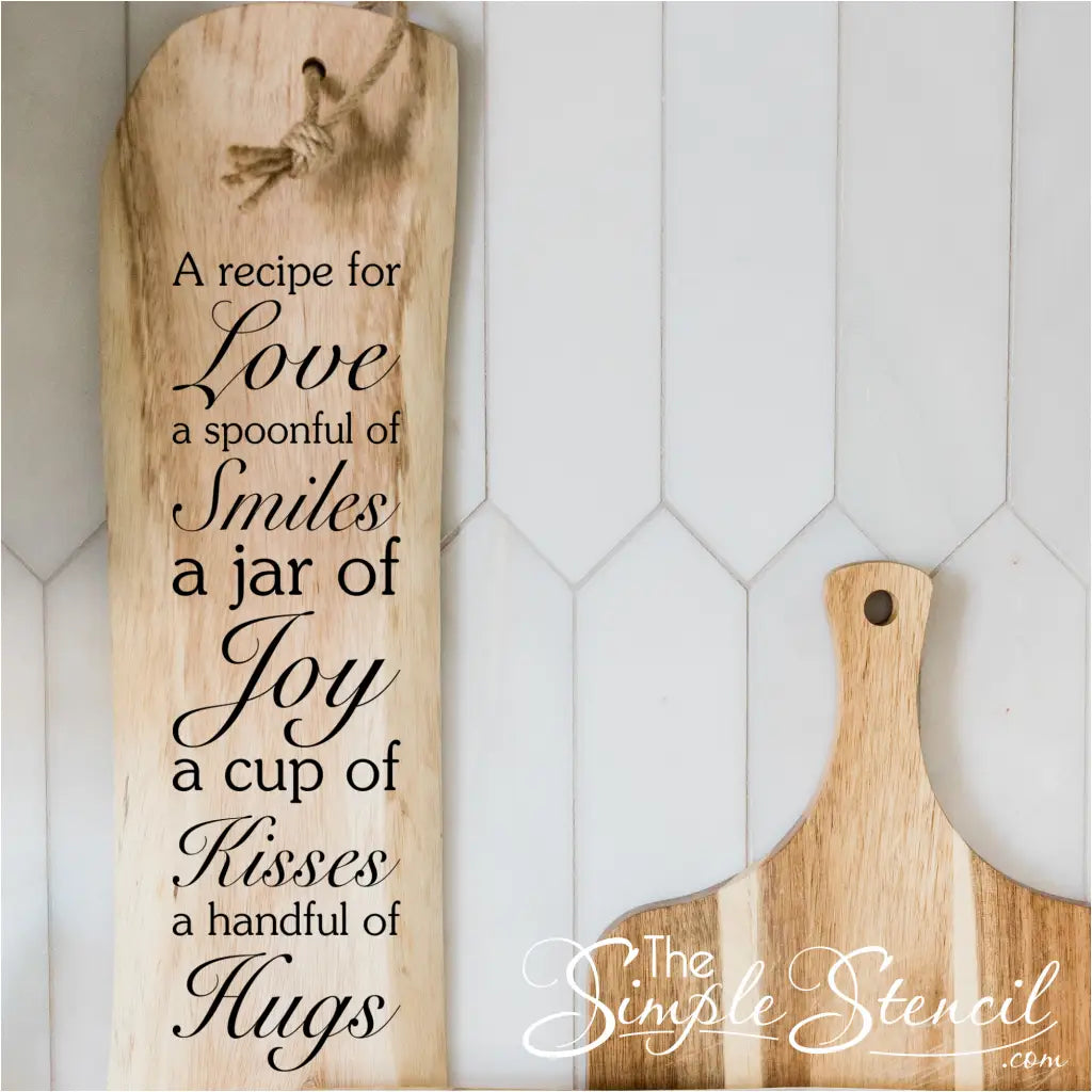Sweet Home Recipe for Love Wall Decal - Thumbnail 5