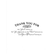 Express your gratitude with our exquisite "Thank you for the food before us, the family beside us, the love between us and Your Presence among us" vinyl wall decal.