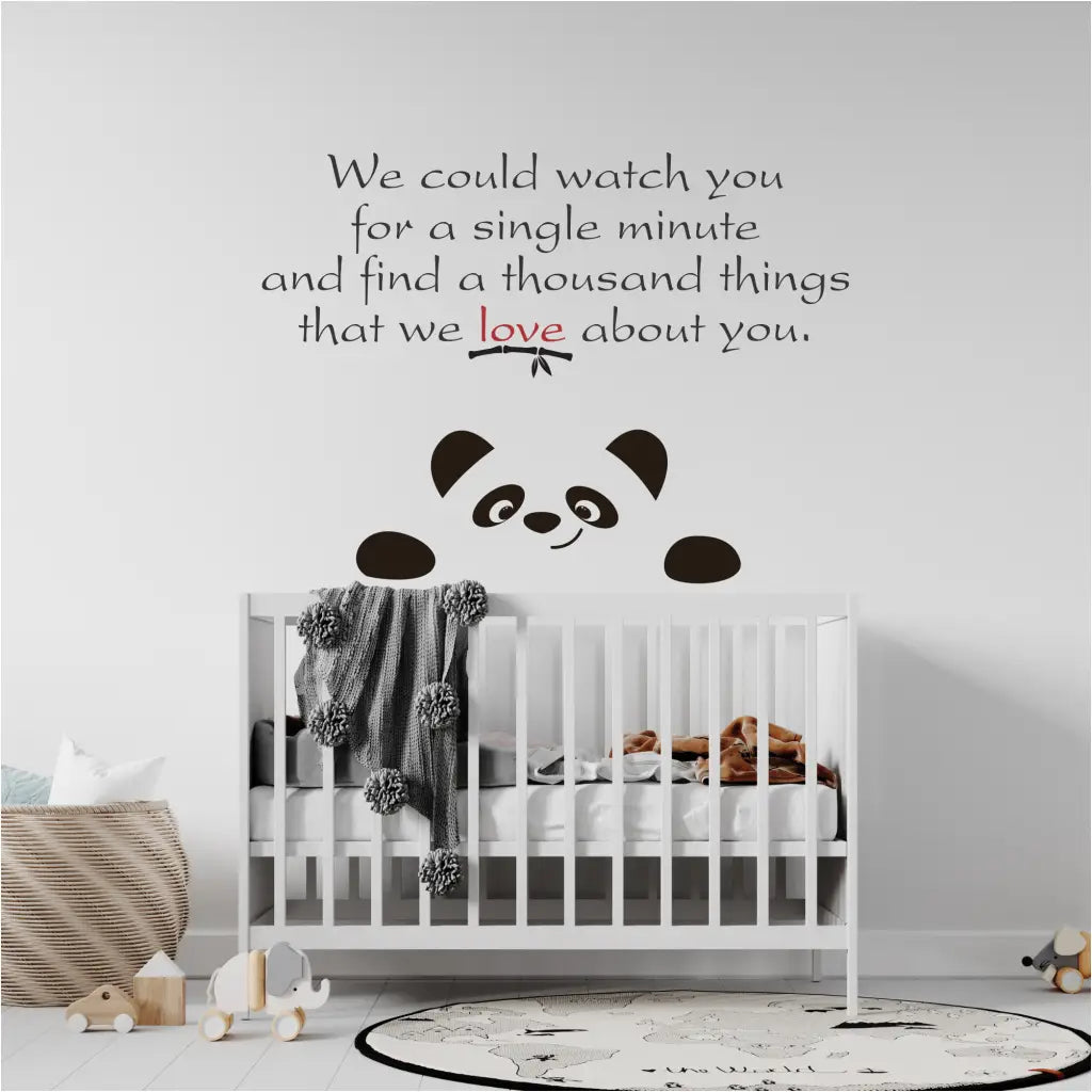A Thousand Things We Love About You Baby Nursery Decal