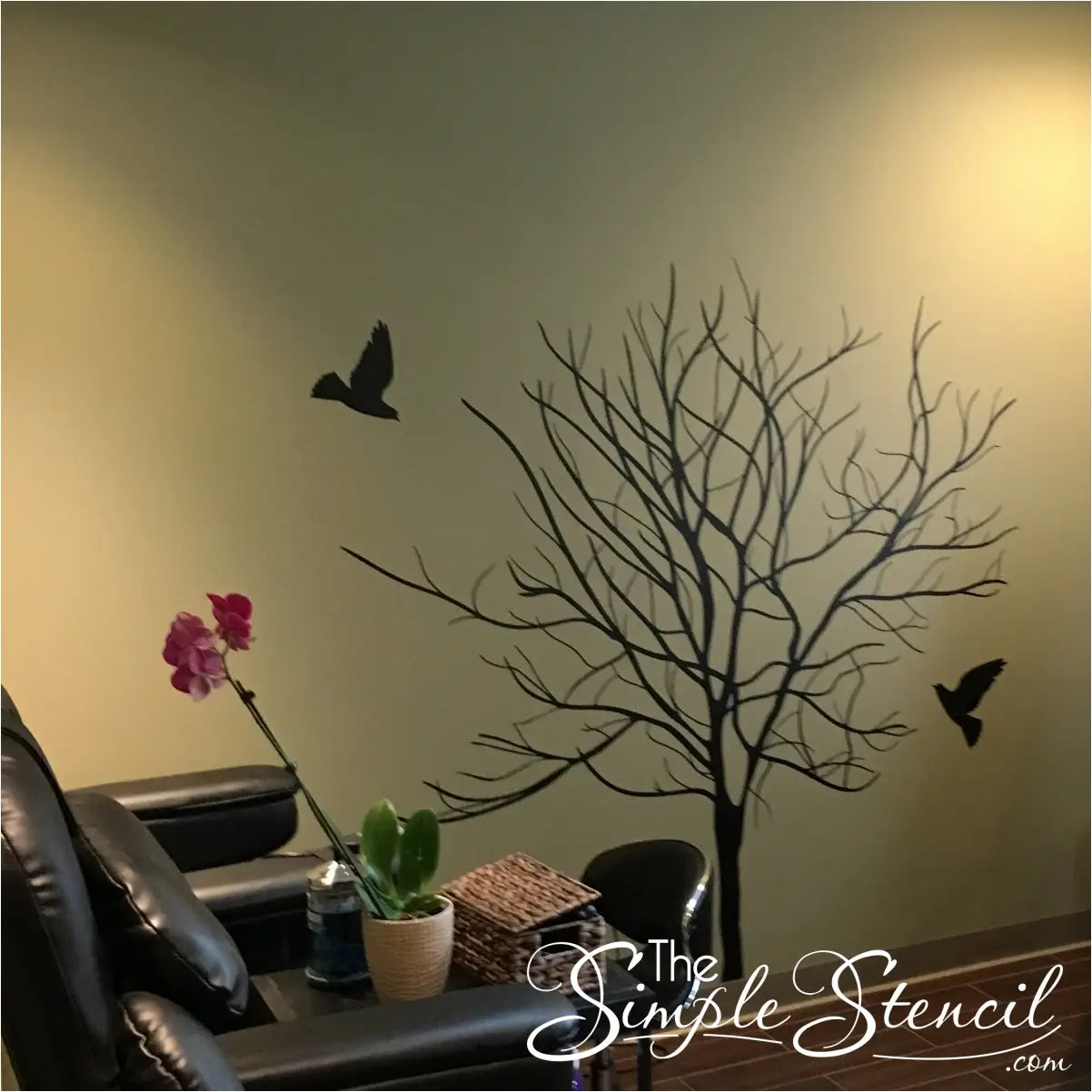 The Simple Stencil Winter Bare Tree Wall Decal - Thumbnail 2