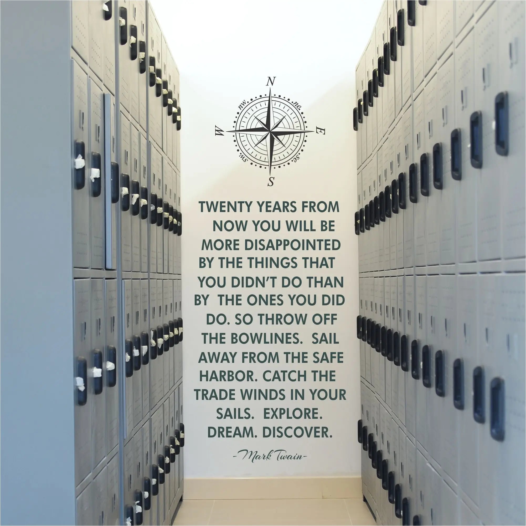 Twenty Years Mark Twain Quote Large Wall Decal