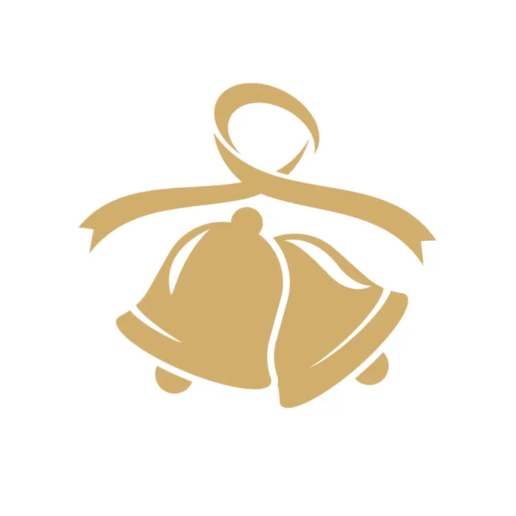 Twin Bells - Decorative twin bells sticker decal by The Simple Stencil