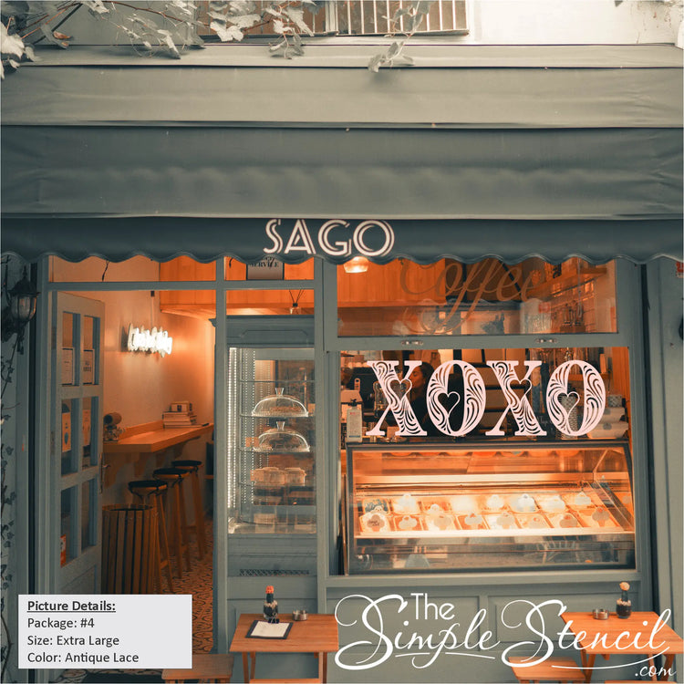 Festive Valentine's Day restaurant décor | Removable window decals | Indoor & outdoor use
