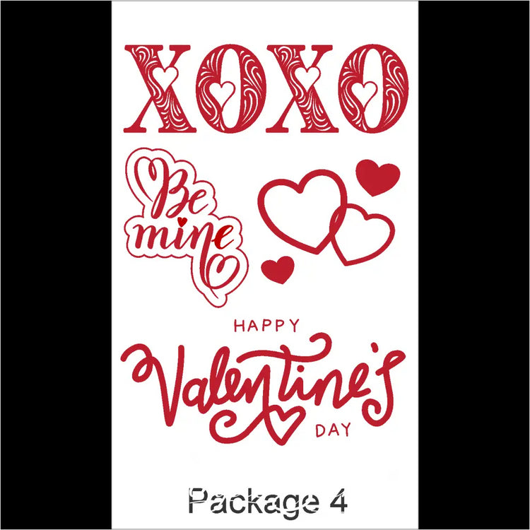 Festive Valentine's Day restaurant décor | Removable window decals | Indoor & outdoor use