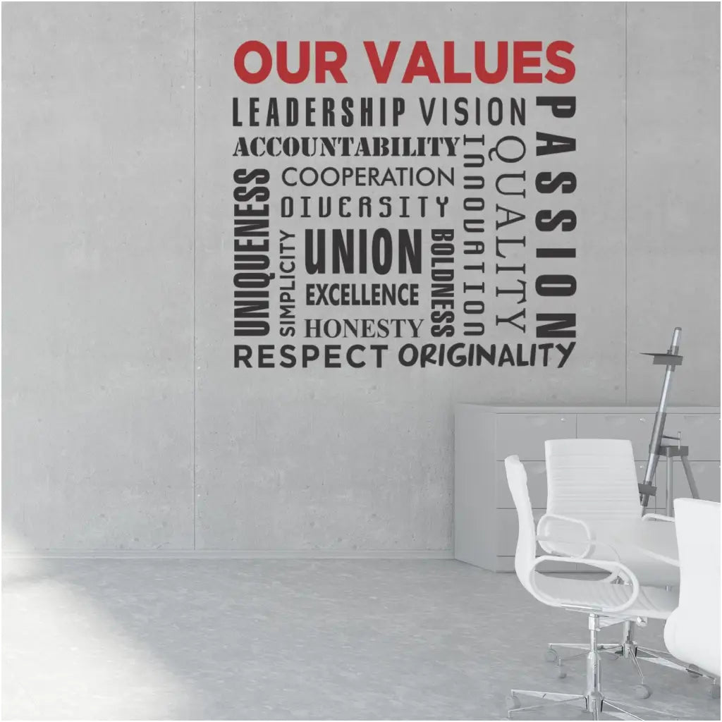 Our Values | Business Wall Office Decor
