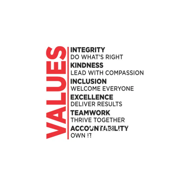 VALUES Wall Decal | Inspire Your Team & Create a Positive Work ...