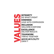 VALUES Wall Decal for Businesses | Promote Positive Work Environment