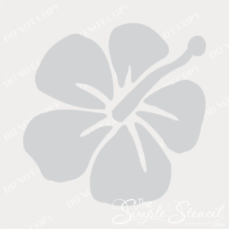 Close-up of a detailed hibiscus flower vinyl decal with rich, bright colors.