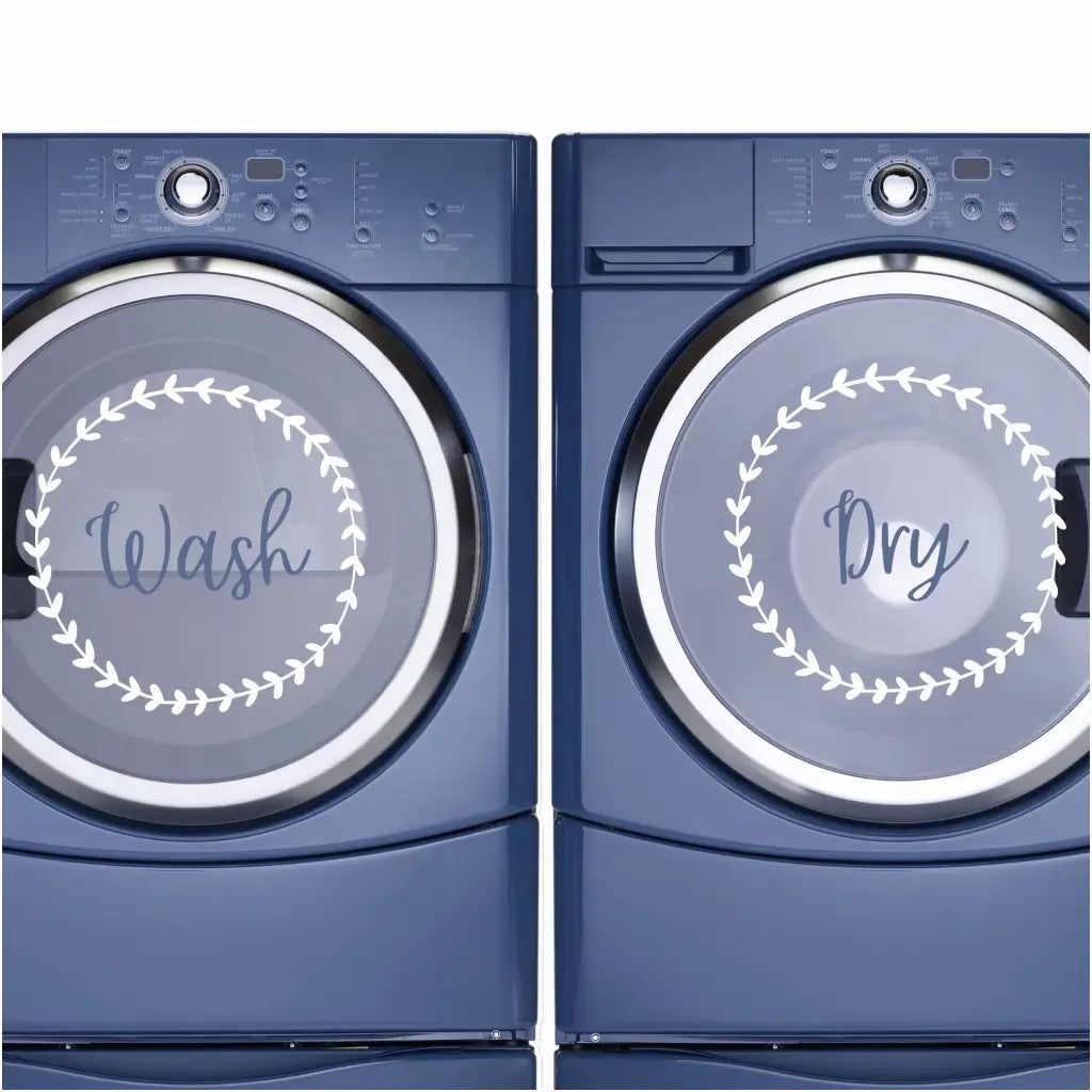 Laundry-Room-Decals-and-Sticker-Art-For-Washer-Dryer-Appliances-Wash-and-Dry-Lettering-surrounded-by-Wreath-2000x2000