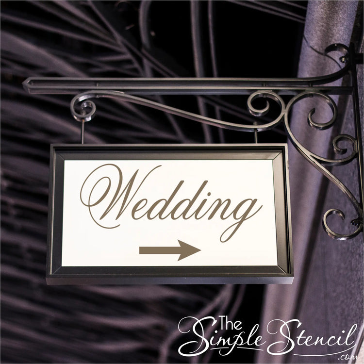 Help guests find your wedding by using a custom removable decal on signs, windows, doors, or any smooth surface. Make sure everyone gets to the event on time! 