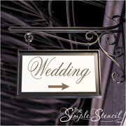 Help guests find your wedding by using a custom removable decal on signs, windows, doors, or any smooth surface. Make sure everyone gets to the event on time! 