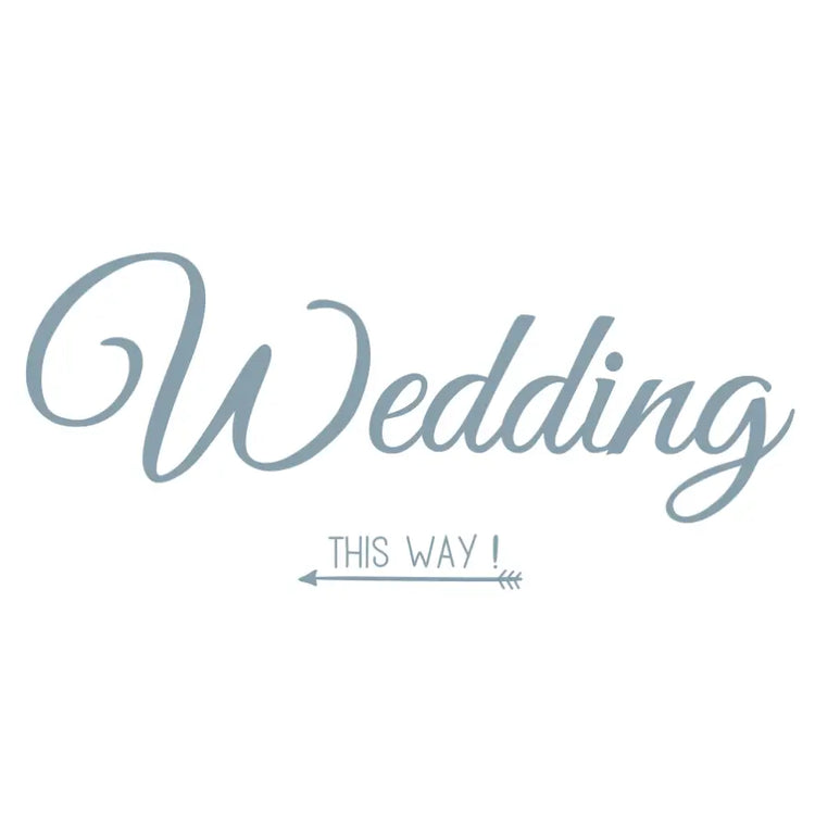 Wedding This Way With Arrow Decal