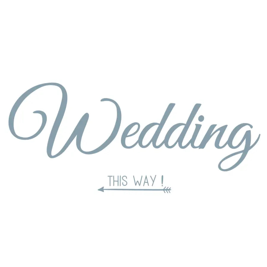 Wedding This Way With Arrow Decal