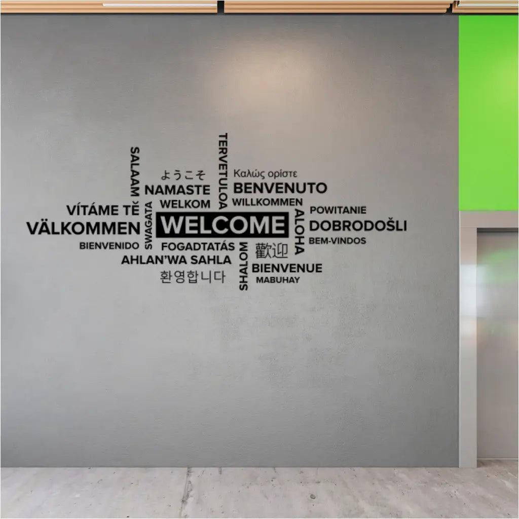 "Welcome" in Many Languages Wall Decal - Thumbnail 2