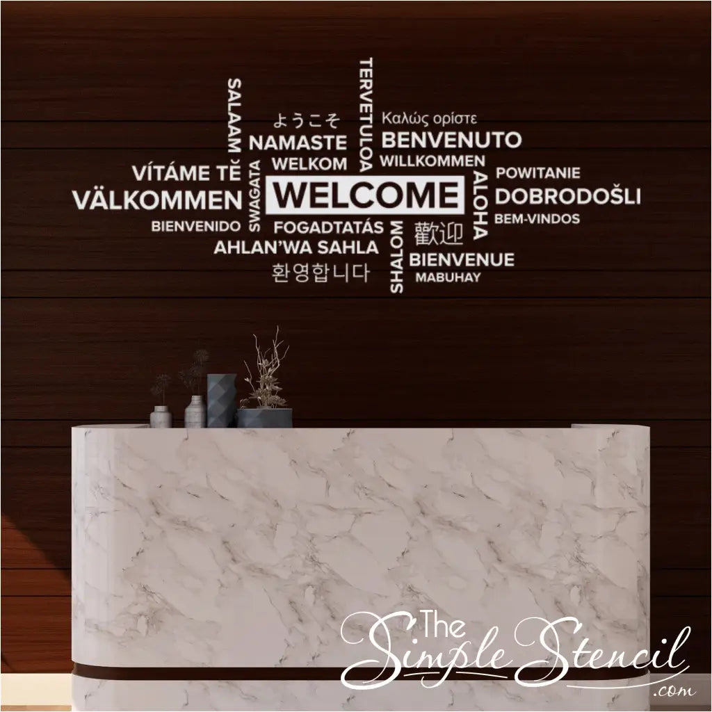 "Welcome" in Many Languages Wall Decal - Thumbnail 3