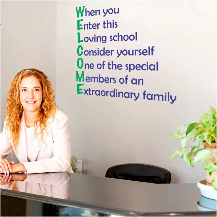 Welcome To Our School Family | Wall Decal