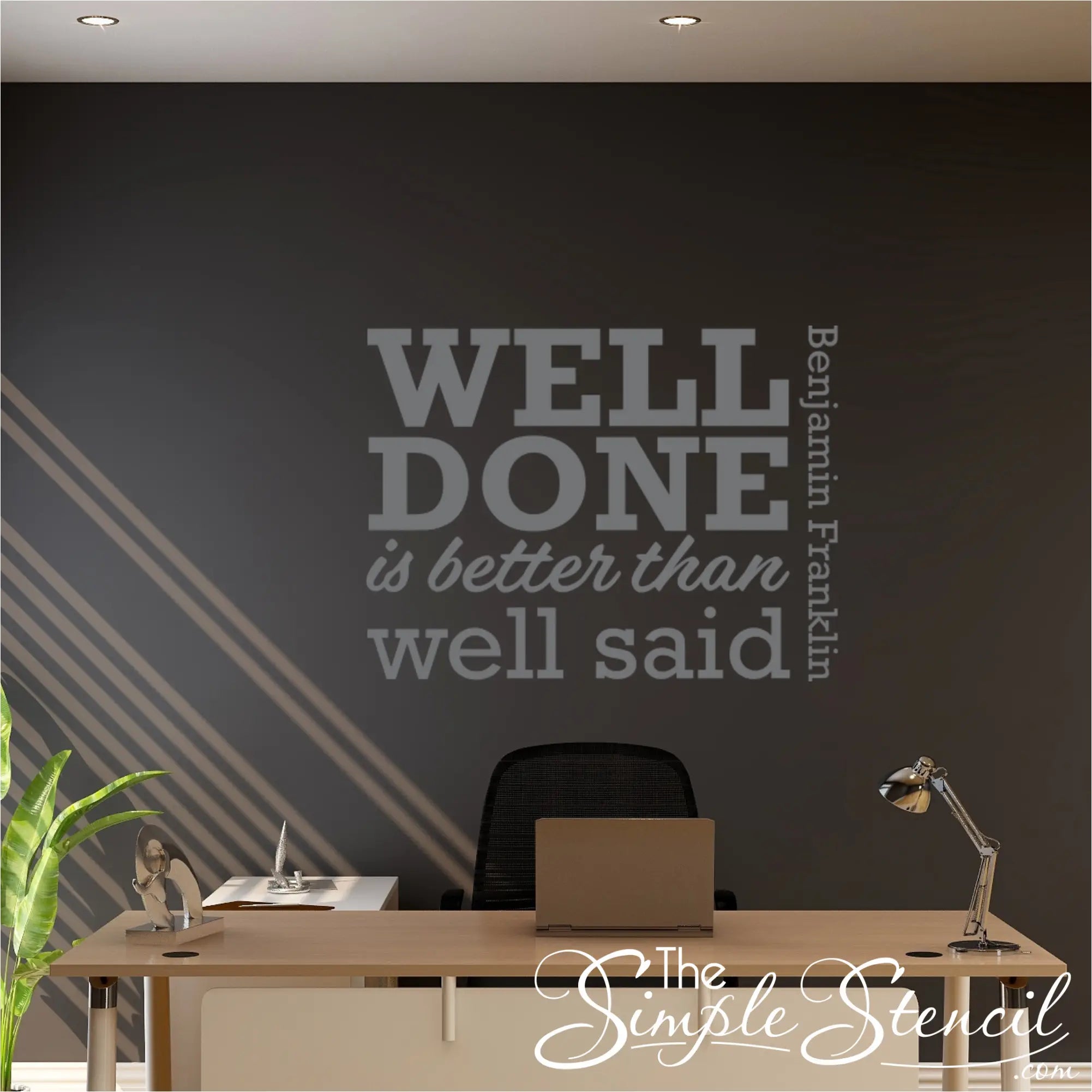 Well Done is Better Than Well Said - Benjamin Franklin Wall Decal - Thumbnail 4