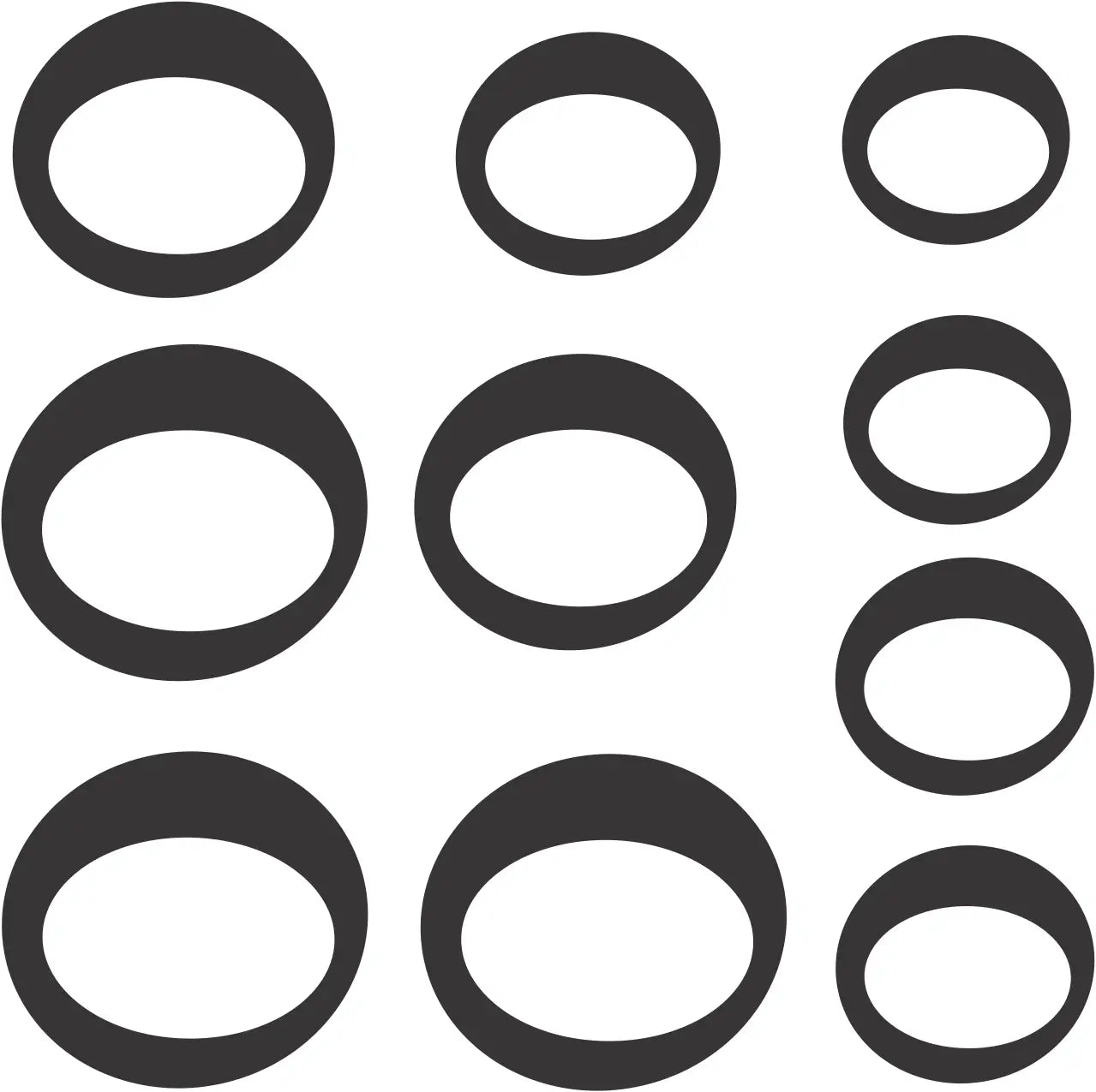 Whole Note Round Circular Music Notes 10 Pack