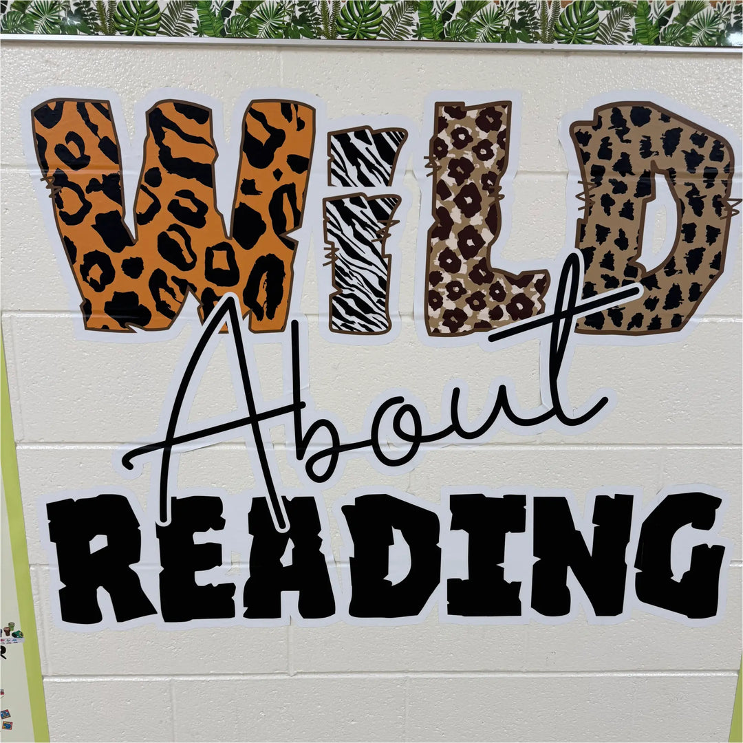 Wild About Reading Wall Decal – School & Library Decor
