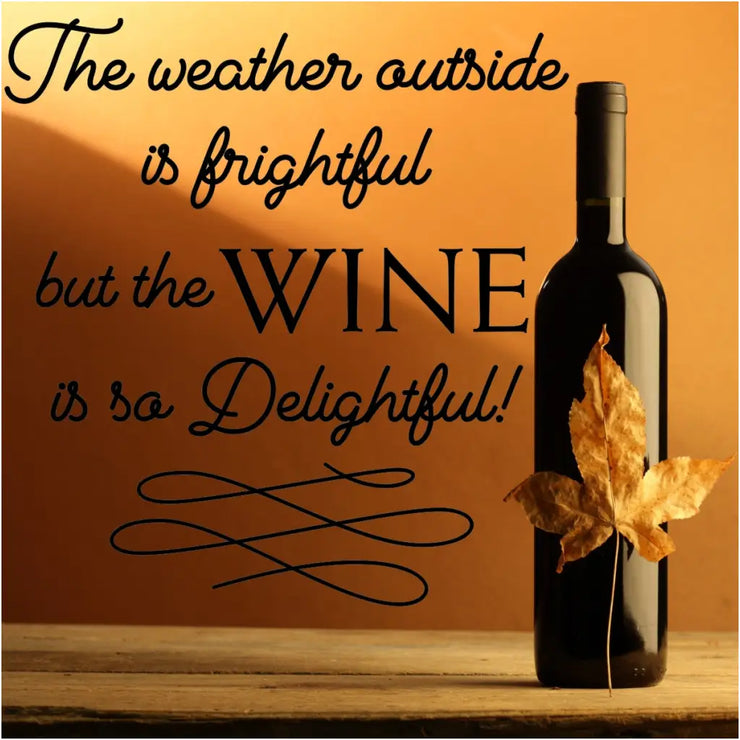 The weather outside is frightful but the wine is so delightful with flourish scroll to decorate this holiday season. The Simple Stencil