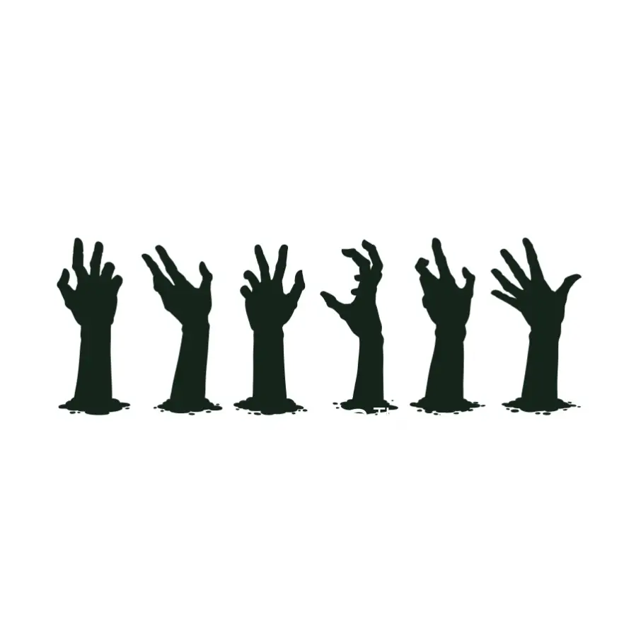 Zombie Hands Vinyl Wall and Window Decals - Thumbnail 2